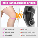 5 Pairs White Patellar Tendon Silicone Stabilizer Knee Straps for Running and Basketball, Breathable Elastic Support Bands for Local Active Individuals - Top-Down View