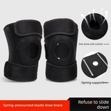 Black Upgraded Sport Knee Pads with Dual Spring Support and Shock Absorption for Basketball Cycling and Training Stabilizing Joint Compression for Local Athletes