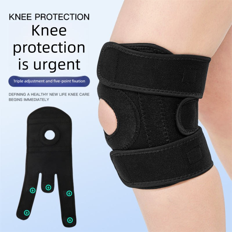 Black Upgraded Sport Knee Pads with Dual Spring Support and Shock Absorption for Basketball Cycling and Training Stabilizing Joint Compression for Local Athletes