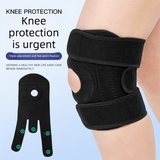 Blue Upgraded Sport Knee Pads with Dual Spring Support and Shock Absorption for Basketball Cycling and Training Stabilizing Joint Compression for Local Athletes - Side View