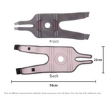 Grayish pink Adjustable Open Patella Knee Brace with Spring Support and Compression Straps for Basketball Squats and Running Joint Protection for Local Athletes - Rear View