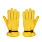 Size XXL Golden Yellow Top-Grain Cowhide Protective Work Gloves, Durable Wear-Resistant Labor Safety Solution for Local Industrial Professionals