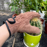 Size M Heavy-Duty Cowhide Protective Gloves with Heat Resistant and Wear-Proof Leather for Outdoor Camping Welding and Industrial Work Reliable Hand Guard for Local Professionals