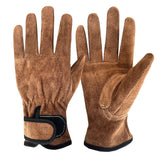 Size L Heavy-Duty Cowhide Protective Gloves with Heat Resistant and Wear-Proof Leather for Outdoor Camping Welding and Industrial Work Reliable Hand Guard for Local Professionals