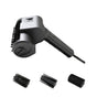 3-in-1 Black Cordless Electric Grill Cleaner Built-in LED & USB Charging - Waterproof High Power BBQ Cleaning Brush with 2-Speed Setting