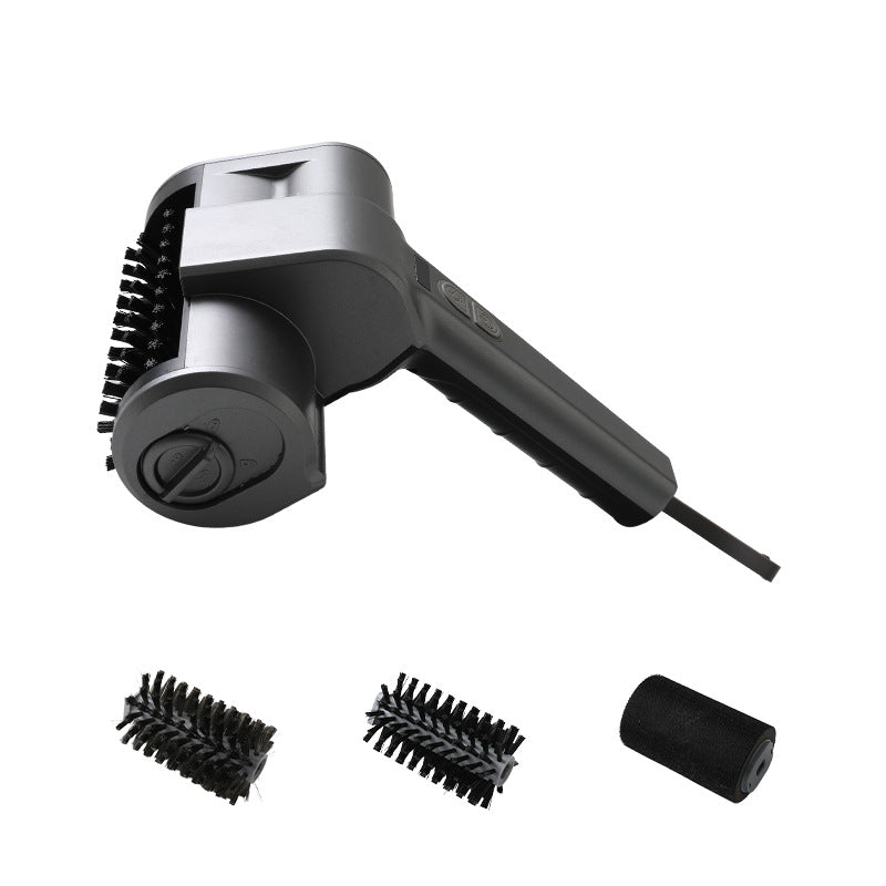 3-in-1 Black Cordless Electric Grill Cleaner Built-in LED & USB Charging - Waterproof High Power BBQ Cleaning Brush with 2-Speed Setting