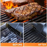 3-in-1 Black Cordless Electric Grill Cleaner Built-in LED & USB Charging - Waterproof High Power BBQ Cleaning Brush with 2-Speed Setting - Top-Down View