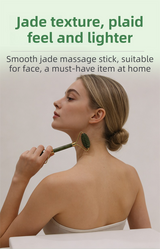 4-in-1 Natural Xiuyan Jade Facial Roller and Gua Sha Set for Face and Body Massage - Side View