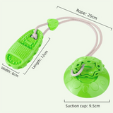 Green Slipper-Style Dog Toy — Suction Cup Design: Durable, Chew-Resistant Teether for Mental Stimulation, Independent Play, and Energy Expenditure — Pet Dog Chewing Toy