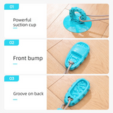 Green Slipper-Style Dog Toy — Suction Cup Design: Durable, Chew-Resistant Teether for Mental Stimulation, Independent Play, and Energy Expenditure — Pet Dog Chewing Toy - 45-Degree Angle