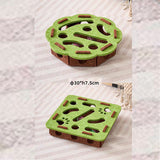 2-piece Green cat toy set—featuring square and flower shapes—is an excellent choice for feline entertainment and relaxation. It also serves as a fun maze for kittens and pets, and includes six bells.