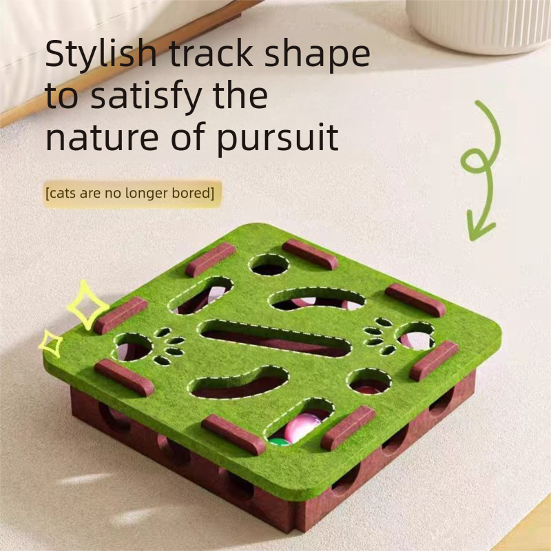 2-piece Grey cat toy set—featuring square and flower shapes—is an excellent choice for feline entertainment and relaxation. It also serves as a fun maze for kittens and pets, and includes six bells.