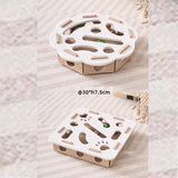 2-piece White cat toy set—featuring square and flower shapes—is an excellent choice for feline entertainment and relaxation. It also serves as a fun maze for kittens and pets, and includes six bells.
