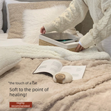 Green 180*200cm Double Blanket, Taffeta Fleece Blanket, Thick Winter Quilt, Lambswool Coral Fleece Small Blanket, Office Nap Blanket, Sofa Cover Blanket, Bedding, Machine Washable