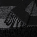 Grey elegant women's tassel cape shawl scarf, multi-functional all-in-one warm and comfortable winter shawl scarf, convenient for home, travel, and office wear, stylish and beautiful with tassels.