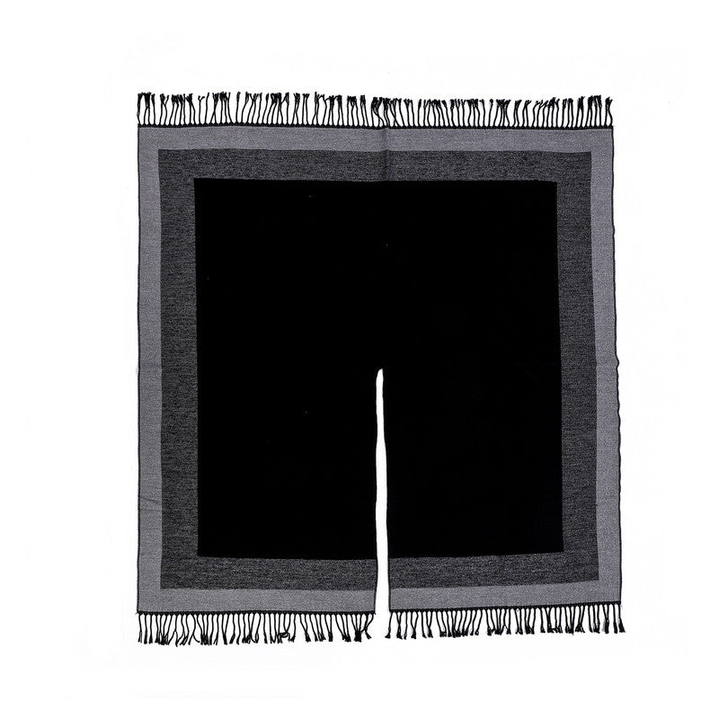 Pink elegant women's tassel cape shawl scarf, multi-functional all-in-one warm and comfortable winter shawl scarf, convenient for home, travel, and office wear, stylish and beautiful with tassels.