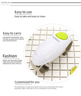 White Upgraded One-Touch Electric Can Opener — Dual-Handle Design, Automatic Hands-Free Can/Bottle Opener, ABS Material, Battery-Powered (Batteries Not Included), Designed for the Kitchen - Front View
