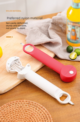 Red Multi-Functional Adjustable Can and Bottle Opener - Heavy Duty Jar Opener for Seniors, Women, and Weak Hands - Easy Grip Kitchen Gadget for Jars, Bottles, and Cans - Front View