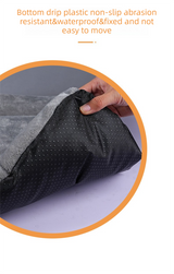 Grey S size Plush Flannel Pet Bed with Removable Sponge - Waterproof, Extra Wide & Thickened, Soft Four Seasons Pet Sleeping Mat for Dogs and Cats - 45-Degree Angle