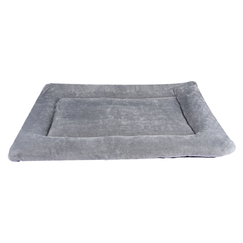 Grey L size Plush Flannel Pet Bed with Removable Sponge - Waterproof, Extra Wide & Thickened, Soft Four Seasons Pet Sleeping Mat for Dogs and Cats