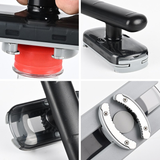 2 pack Black Creative Multi-Functional ABS Can and Bottle Opener - Non-Slip, Effort-Saving Jar Lid Opener for Home Kitchen Use