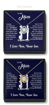 Gold-colored Necklace Gift Box Set Eternal Star Three-Leaf Clover Necklace - Mother's Day Gift, Comes with Free Gift Box - Mother's Day Jewelry Gift