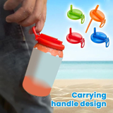 4-piece(Purple and Grey and Green and Blue) Reusable Soda Can Lid with Straw and Carrying Handle - Spill-Proof Plastic Can Cover for Standard 2.13 Inch Cans, Portable Beverage Protector with Flip-Top Design, BPA-Free Drink Can Converter for Outdoor Partie