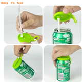 4-piece(Purple and Grey and Green and Blue) Reusable Soda Can Lid with Straw and Carrying Handle - Spill-Proof Plastic Can Cover for Standard 2.13 Inch Cans, Portable Beverage Protector with Flip-Top Design, BPA-Free Drink Can Converter for Outdoor Partie