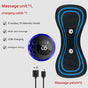 7-pack  Black and Blue Mini  Massage Patch - Portable Smart Neck & Shoulder Massager with 8 Modes, 19 Intensity Levels, USB Rechargeable, PU & PET Material for Muscle Relief