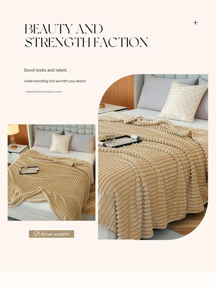100*150cm Red Solid Colour Flannel Throw Blanket - Thick Double-Sided Fleece with Ribbed Texture - Soft throw blanket& Lightweight for Sofa, Bed, Office Nap, Air-Conditioned Rooms - Durable, Machine Washable, Non-Shedding
