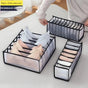 Black Drawer Underwear Organiser Set - 3 Piece Mesh Storage Boxes for Bras Underwear Socks