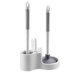 Toilet Cleaning Tool Set - 4 in 1 Bathroom Plunger and Brush Kit with Wall Mount Holder