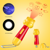 Yellow Bear Laser Cat Toy Set - 2 Piece USB Rechargeable Multi Pattern Laser Pointer with UV and White Light for Cats