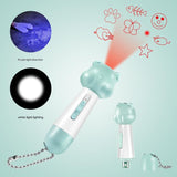 Blue Bear Laser Cat Toy Set - 2 Piece USB Rechargeable Multi Pattern Laser Pointer with UV and White Light for Cats
