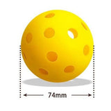 Red Pickleball Balls Set - 6 Piece 40 Hole Outdoor Indoor Pickleball Match Balls - Side View