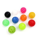 White Pickleball Balls Set - 6 Piece 40 Hole Outdoor Indoor Pickleball Match Balls - Front View
