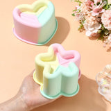 4 Piece Colorful  Silicone Baking Mould Set - Heart Star Square Round Shapes Food Grade Cake Mousse Pudding Dessert Molds - Front View