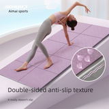Purple Foldable Yoga Mat - Portable Thick Non-Slip Fitness Exercise Mat for Home Gym and Travel - Side View