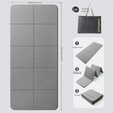 Grey Foldable Yoga Mat - Portable Thick Non-Slip Fitness Exercise Mat for Home Gym and Travel