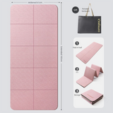 Pink Foldable Yoga Mat - Portable Thick Non-Slip Fitness Exercise Mat for Home Gym and Travel