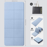 Blue Foldable Yoga Mat - Portable Thick Non-Slip Fitness Exercise Mat for Home Gym and Travel