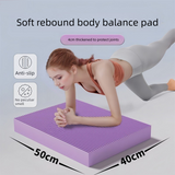 Purple 4cm Thick Balance Pad - Non-Slip High Density Foam Exercise Mat for Plank Push Up Knee Protection Fitness Training