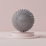 2-Pack Grey Spiky Fascia Massage Balls - Portable TPE Foot Arch Muscle Relaxer for Yoga Recovery Trigger Point Therapy