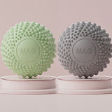 2-Pack Green and grey Spiky Fascia Massage Balls - Portable TPE Foot Arch Muscle Relaxer for Yoga Recovery Trigger Point Therapy