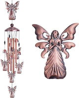 Angel Retro Metal Wind Chime - Large Hanging Bell Ornament for Balcony Garden Courtyard Decoration