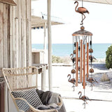 Ladybug Retro Metal Wind Chime - Large Hanging Bell Ornament for Balcony Garden Courtyard Decoration - Side View
