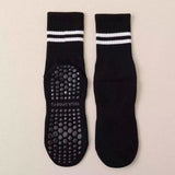3-Pack Black Anti-Slip Yoga Socks - Grippy Non-Slip Pilates Dance Fitness Socks for Women