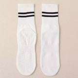 3-Pack White Anti-Slip Yoga Socks - Grippy Non-Slip Pilates Dance Fitness Socks for Women