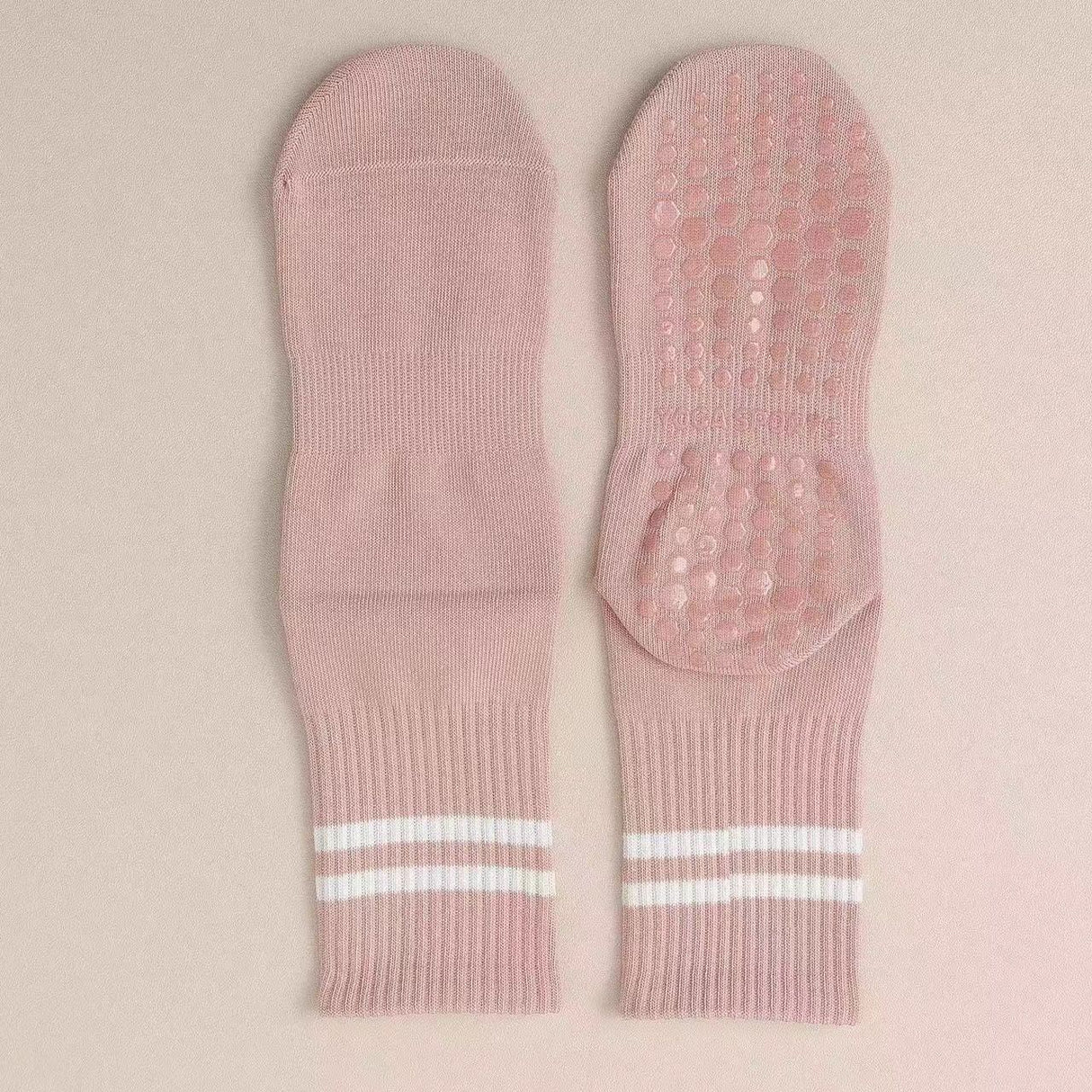 3-Pack Pink Anti-Slip Yoga Socks - Grippy Non-Slip Pilates Dance Fitness Socks for Women