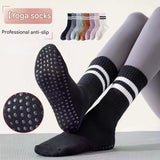 3-Pack Pink Anti-Slip Yoga Socks - Grippy Non-Slip Pilates Dance Fitness Socks for Women - Front View